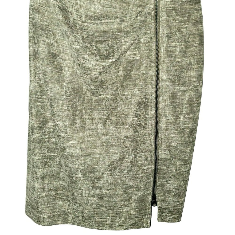 Maggy L Women's Zippered Bodycon Gray Wash Hot Pink Liner Poly Spandex Sz 6 EUC - Picture 5 of 5